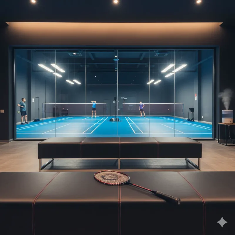 Dịch vụ bọc ghế da tại nhà cho hệ thống ghế băng sân cầu lông chuyên nghiệp.