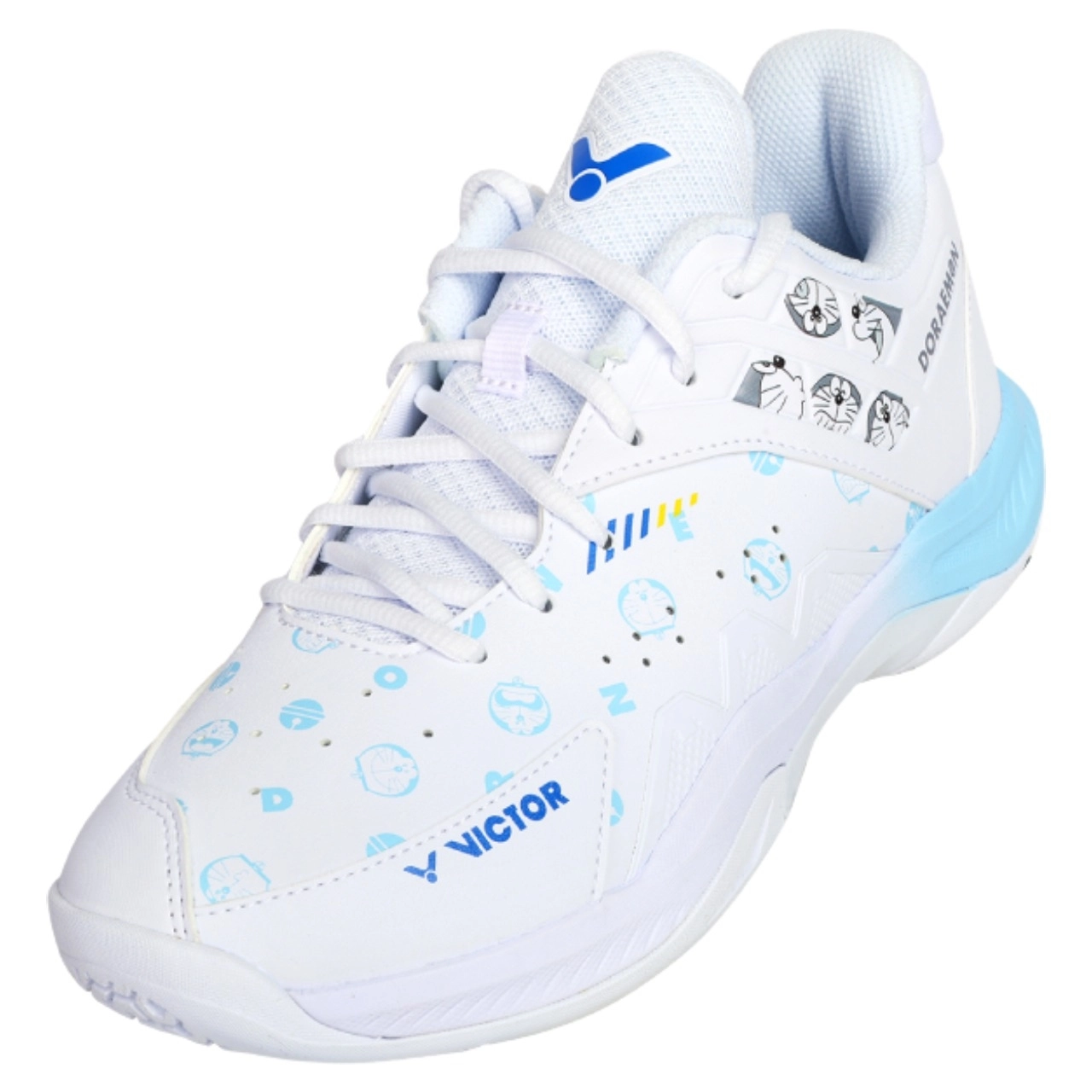 Giày cầu lông Victor Doraemon P-DRM A màu trắng nhìn tổng thể