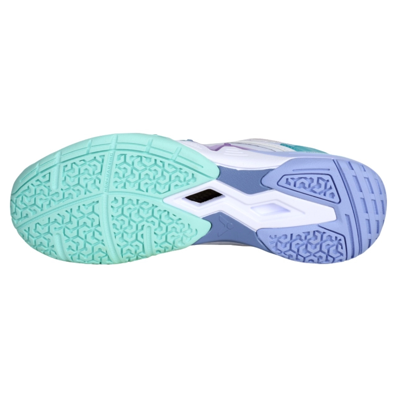 Góc nhìn tổng thể giày cầu lông Victor P8500Nlite AT trắng tím